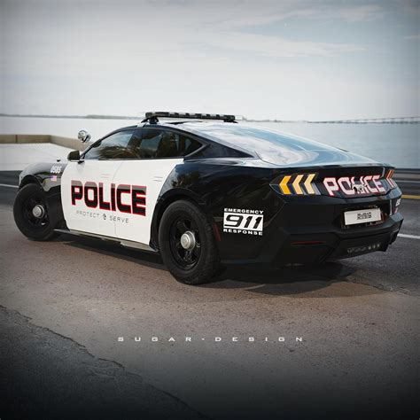 2024 Ford Mustang Sedan Imagined As Police Cruiser, Is It a Modern Crown Victoria? - autoevolution