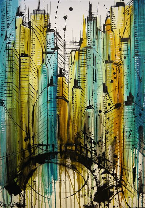 City Of Lights | Abstract, Painting, Cityscape art