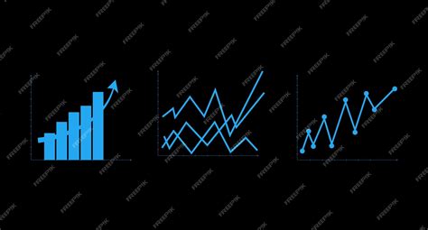 Premium Vector | A blue line chart with a graph on it