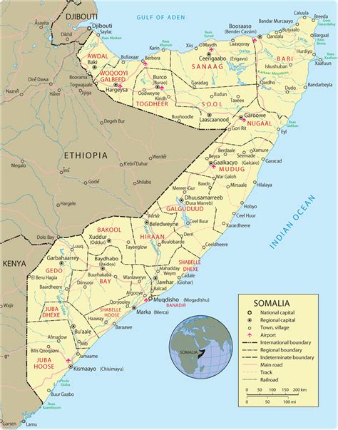 Mogadishu Map Africa