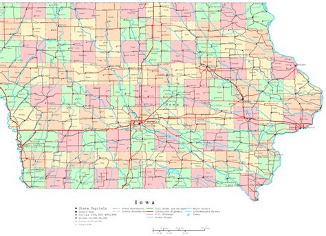 Iowa Map With Counties And Cities – Verjaardag Vrouw 2020