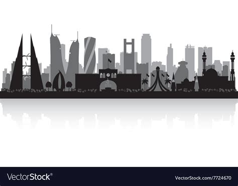 Manama bahrain city skyline silhouette Royalty Free Vector