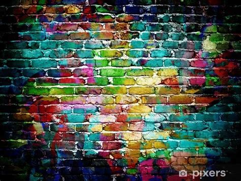 Wall Mural graffiti brick wall - PIXERS.US