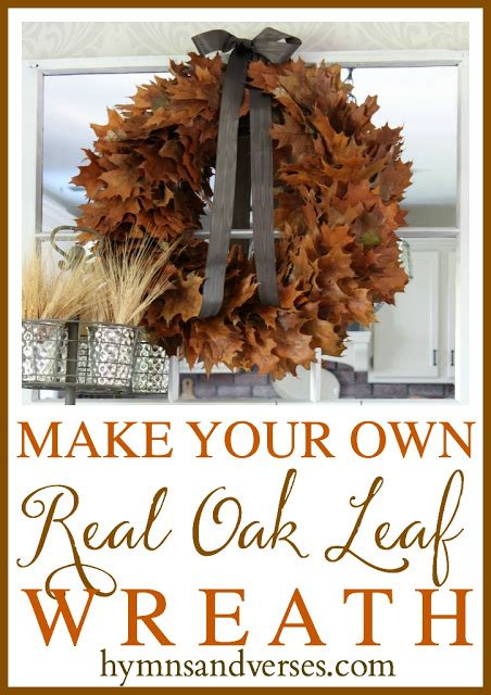 DIY Fall Oak Leaf Wreath - Hymns and Verses