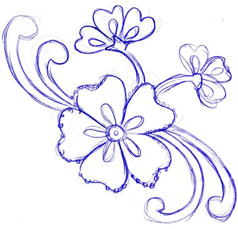 Flower Border Sketch at PaintingValley.com | Explore collection of Flower Border Sketch