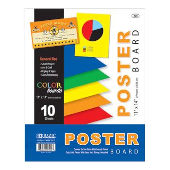 Dakota Leather: Bazic Multi Fluores Colors & White Poster Board -3 kind