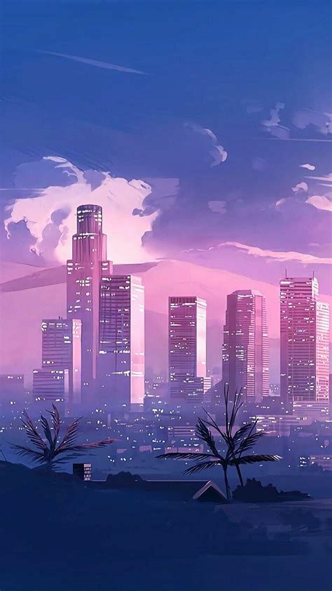 City Anime Pink Wallpapers - Wallpaper Cave