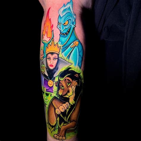 Disney villains tattoo sleeve Jon Leighton on Instagram: “Who’s your ...