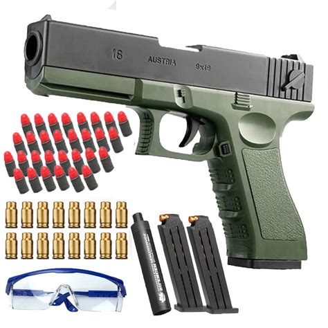 Buy Soft Bullet Toy , 1: 1 Size Shell Ejecting Toy s, M1911 Plastic Pistol W/ 2 Ejecting ...