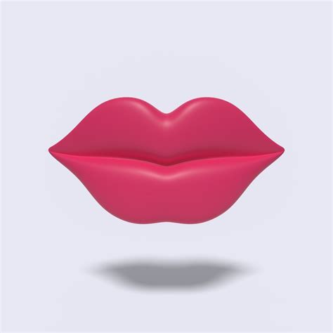 3D model Cartoon Lips Icon VR / AR / low-poly | CGTrader