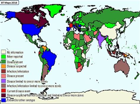 Blue tongue virus outbreaks worldwide during 2016 www.oie.int/wahis/public | Download Scientific ...