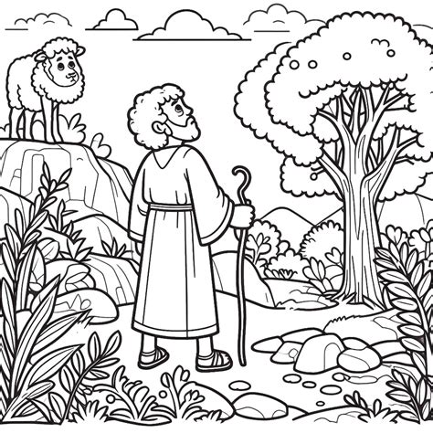 Printable Abraham and Isaac coloring page - Download, Print or Color ...