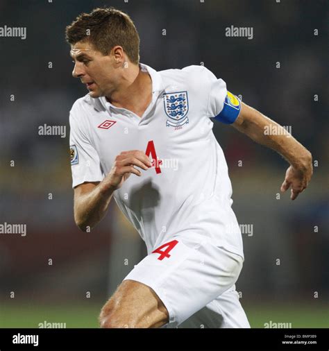 England team captain Steven Gerrard in action during a 2010 FIFA World Cup football match ...