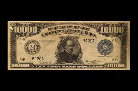 10000 Dollar US Currency Bill Photograph by Thomas Woolworth - Pixels