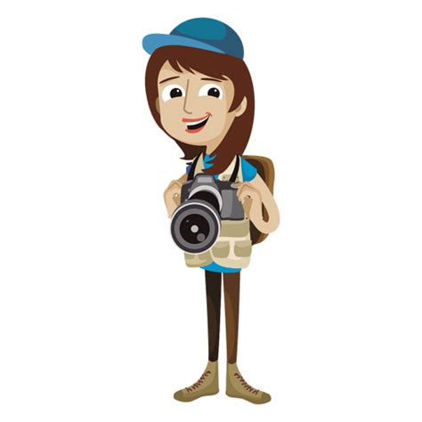 Woman Photographer Cartoon PNG & SVG Design For T-Shirts