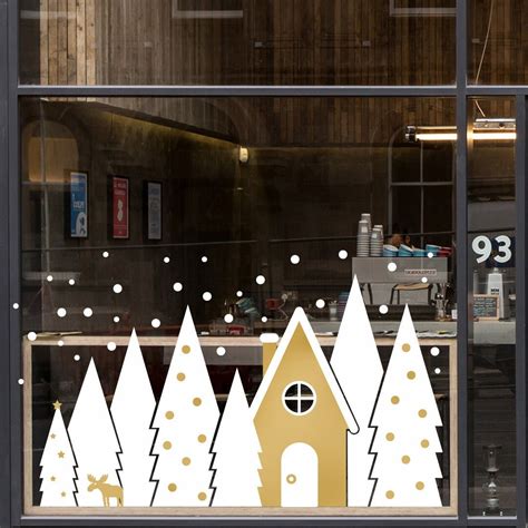 Christmas Window Decals Winter Decals Commerce Windows - Etsy