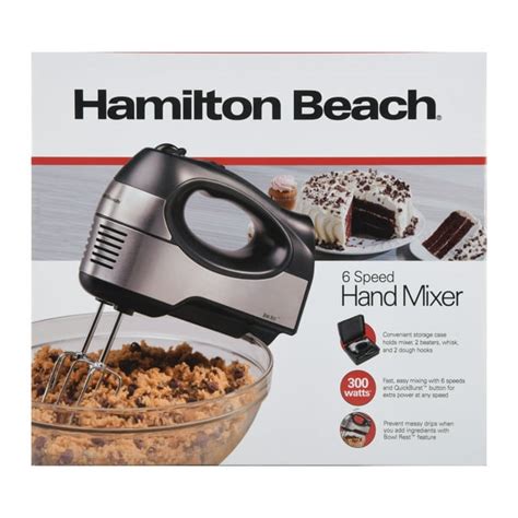 Hamilton Beach Hand Mixer Stainless Steel, 300 Watts, Model 62649 - Walmart.com - Walmart.com