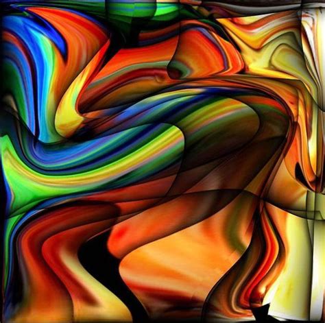 Abstract Colorful Unique Swirl Digital Art by Teo Alfonso