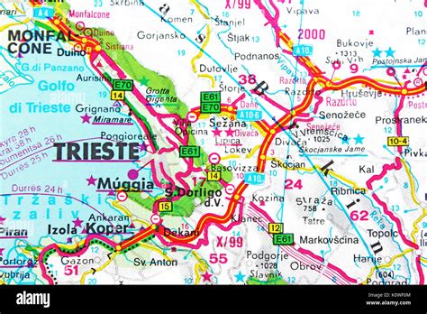 Trieste map hi-res stock photography and images - Alamy