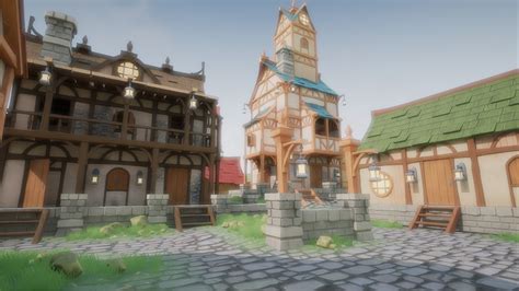 LEAKED GAME ASSETS - Stylized Modular Medieval Town