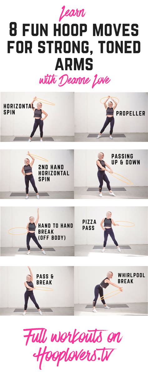 8 Fun Hoop Moves for Strong & Toned Arms | Hula hoop workout, Hoops, Weighted hula hoops