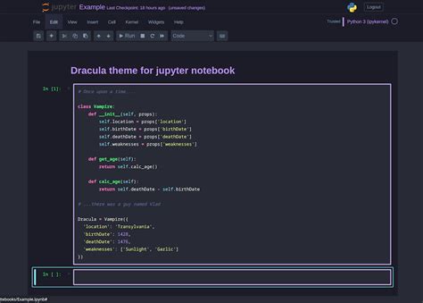 Jupyter Notebook - Dracula Theme