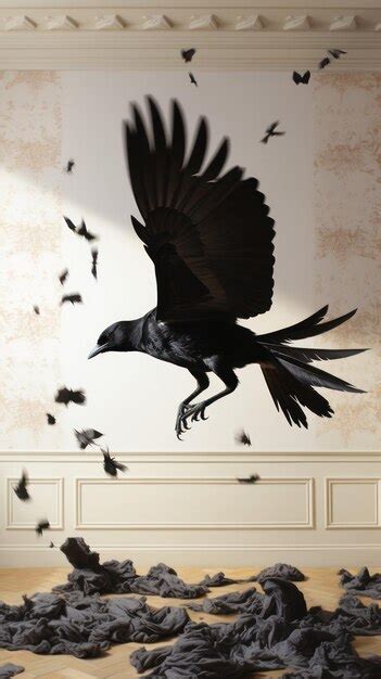 Premium AI Image | scary raven poster