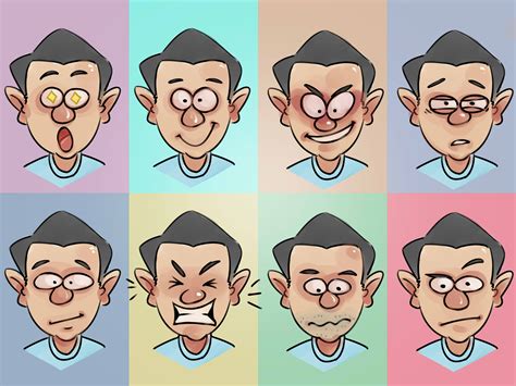 How to Draw a Cartoon Face (Emotions): 3 Steps (with Pictures)