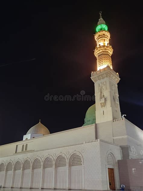 Beautiful Night View of Masjid Al Nabawi, Medina, Saudi Arabia. Stock Photo - Image of night ...