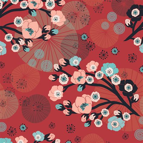 Cherry Blossoms Wallpaper - Red | ArchiPro AU