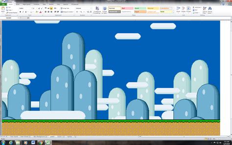 I’m making a Super Mario World level in Microsoft Excel – Like For Real ...