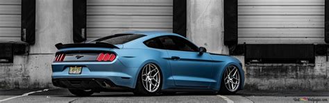 Blue Mustang 4K wallpaper download