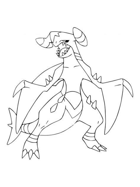 Garchomp Pokemon coloring page - Download, Print or Color Online for Free