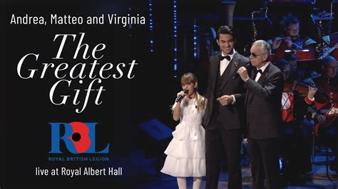 The Greatest Gift live at Royal Albert Hall (Royal British Legion) | Royal Albert Hall | Andrea ...