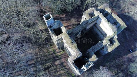 Harewood Castle in Harewood West Yorkshire England United Kingdom Aerial View Stock Photo ...