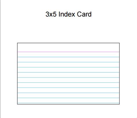 3 By 5 Index Card Template - Get What You Need For Free