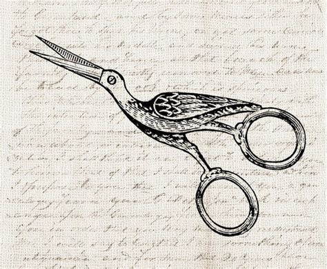 Vintage Sewing Scissors Digital Download Clipart Ornate | Etsy