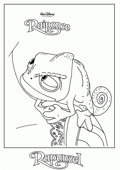 8 Pics Of Disney Tangled Pascal Coloring Pages - Rapunzel Tangled ... - Coloring Home