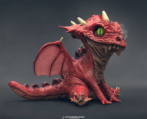 Baby Dragon 3D Art by HRISTIAN IVANOV SHYNE | cgistation