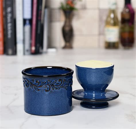 Antique Butter Bell Crock - Blue Denim | Because You Cook