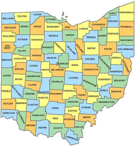 Ohio County Map Printable