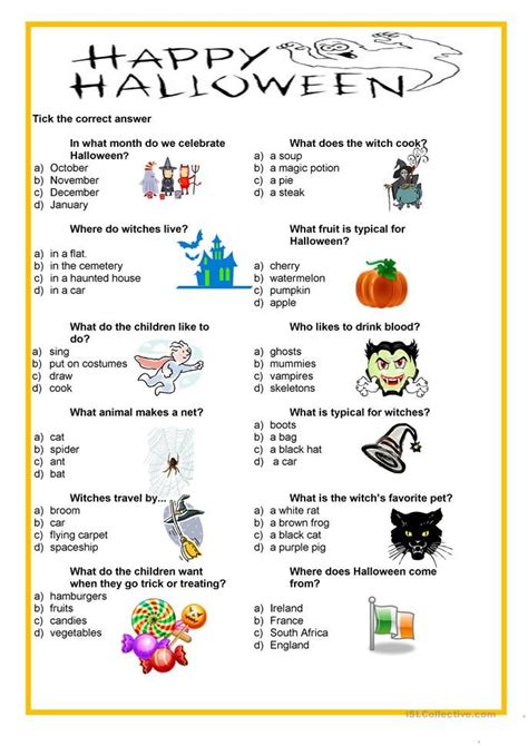 Happy Halloween - quiz | Halloween worksheets, Halloween quiz ...