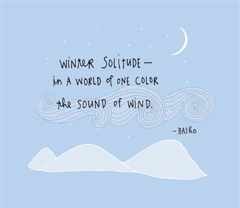 Saint Marty: January 6: Writing Haiku, Basho, "Winter Solitude"