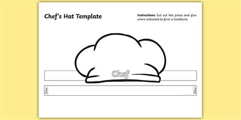 Chef Hat Template (teacher made) - Twinkl