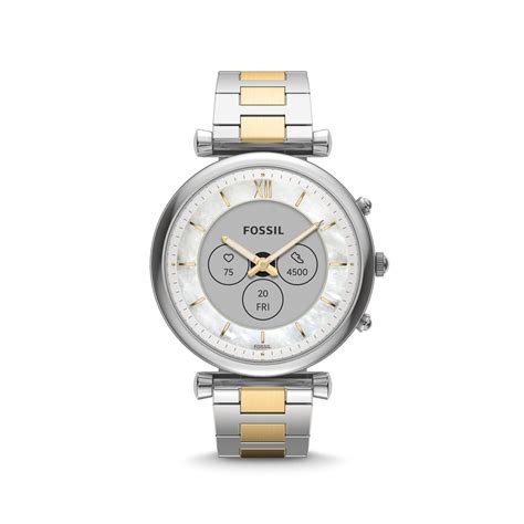 Fossil Carlie Gen 6 Hybrid Smartwatch Two-tone Stainless Steel in ...