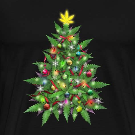 Weed Tees | Marijuana Christmas Tree - Mens Premium T-Shirt