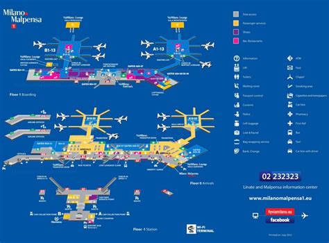 Milan Malpensa Airport Map - Ontheworldmap.com