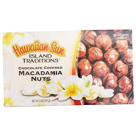 Hawaiian Sun Island Traditions Chocolate Covered Macadamia Nuts 5 oz