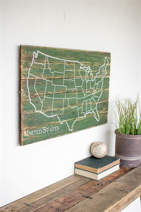 Wooden USA Map