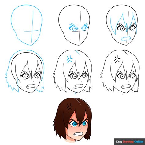 How to Draw an Angry Anime Girl - Easy Step by Step Tutorial